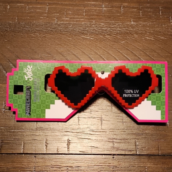 Justice Other - Minecraft Justice Heart-Shaped Sunglasses Kids 100% UV Protection